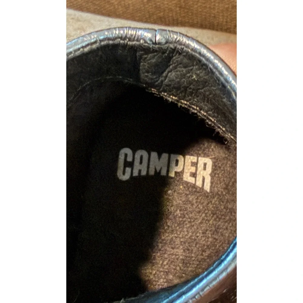 Camper Peu Cami Baby Boots Metallic Silver Leather Bow Zip EU 21 US 5.5 Toddler
